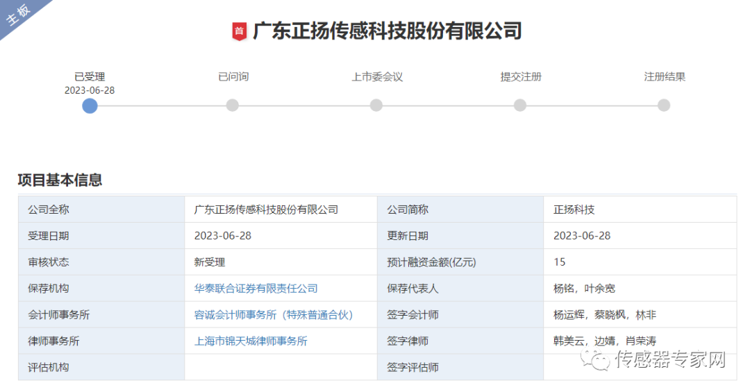 震撼！3天内，5家国产传感器公司IPO获受理！募资总额超50亿！